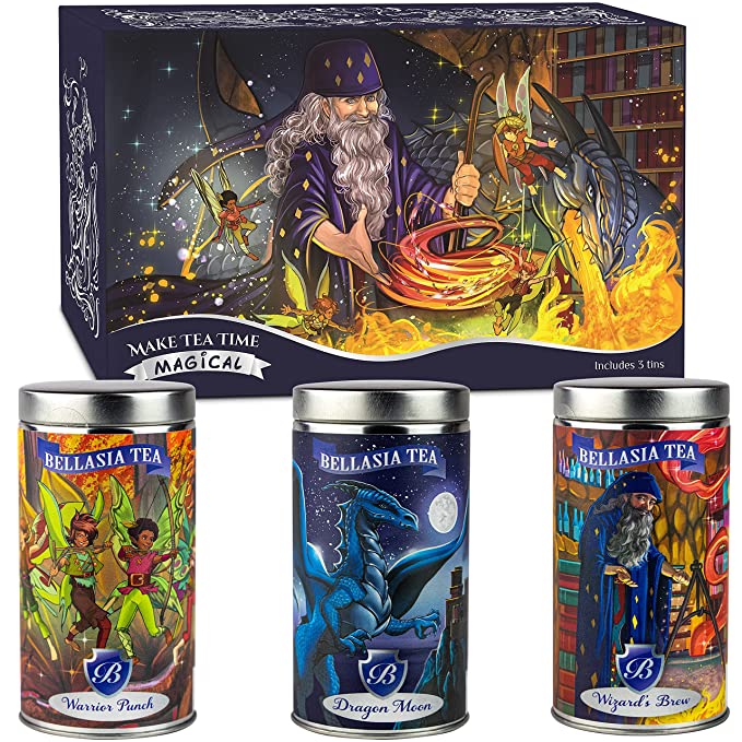 Navy Gift Set by Bellasia Tea, Tea gift for kids, herbal tea, Sugar-Free, Caffeine-Free, Antioxidant-rich, Twisted Fruit flavored, Tea for kids, fruit tisane for children, Fruity, teatime for kids! - 611864595054