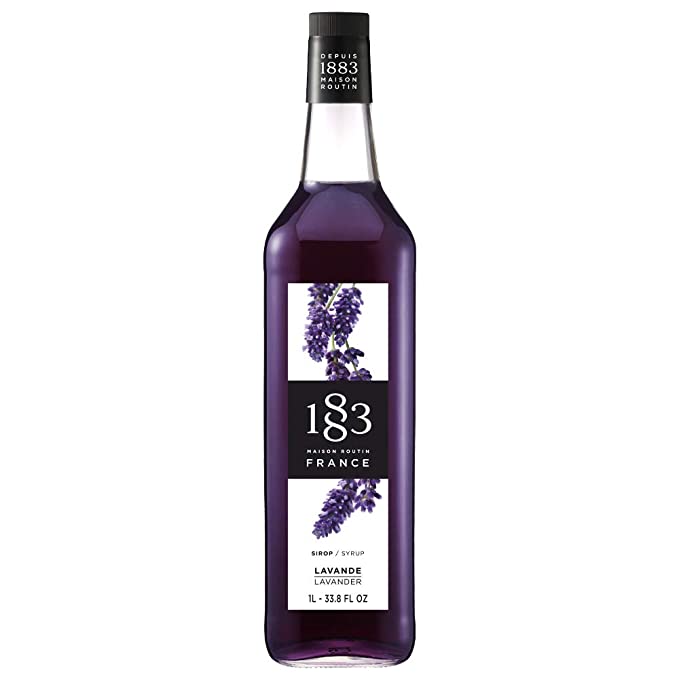 1883 Maison Routin - Lavender Syrup, Pure and Satisfying, Great for Cocktails and Sodas, Made in France (33.8 oz) - 612511288305