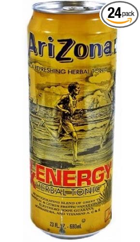 Arizona Tea RX Energy Herbal Tonic, 23 Ounce Cans (Pack of 24) - 613008718459