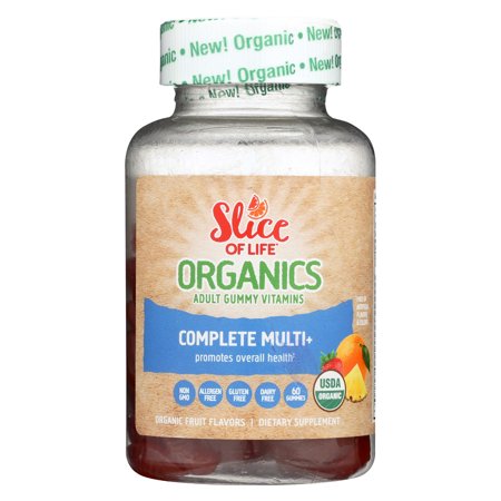Hero Nutritionals Products, Slice of Life Organics, Complete Multi Plus Adult Gummy Vitamins, 60 Ea - 613098920022