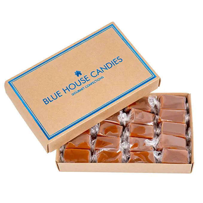  Blue House Soft and Chewy Handcrafted Gourmet Caramel Candies, Gift Boxed (Original Caramels)  - 613165306773