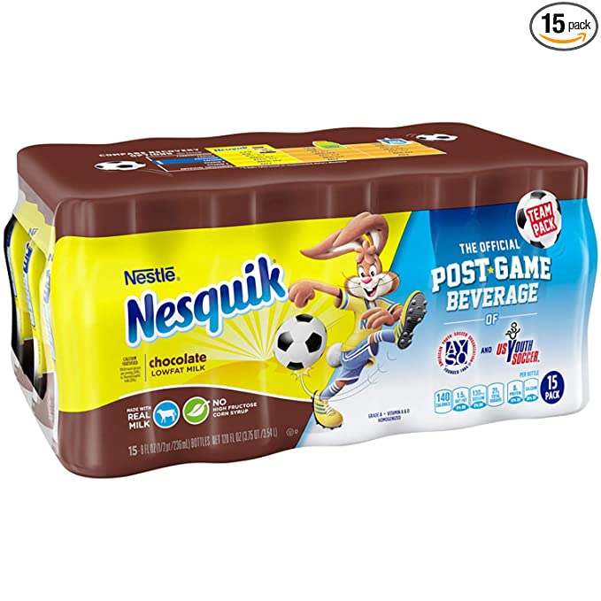  Nesquik Chocolate Low Fat Milk (8 oz. bottles, 15 pk.) ES  - 613825613180
