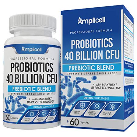 Probiotics 40 Billion CFU - 60ct Digestive Enzyme Supplements - Probiotics for Women, Probiotics for Men - Shelf Stable Probiotic Supplement with Lactobacillus Acidophilus Probiotic for - 613893785437