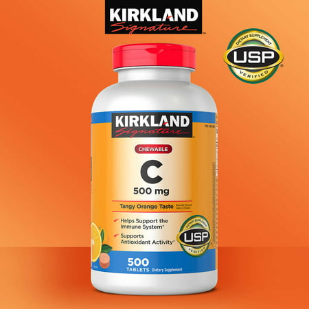 Kirkland Signature Chewable Vitamin C 500 mg. 500 Tablets - 615499225997