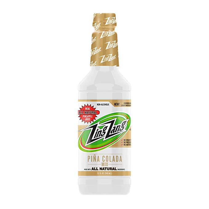 Zing Zang Pina Colada Mix, Made With All Natural Pineapple Juice and Coconut Flavor, Non Alcoholic Cocktail Mixers, 32 Fl Oz Bottle (Pack of 1) - 616003179928