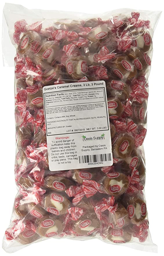  Goetze's Caramel Creams, 3 Lb, 3 Pound  - 767563775324