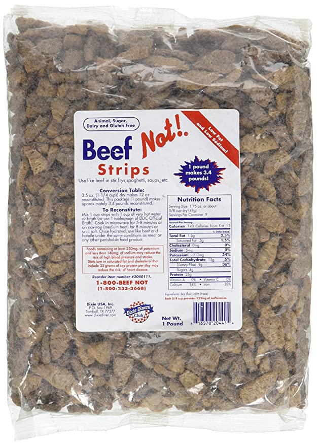  Dixie Diners' Club - Beef (Not!) Strips (1 lb bag)  - 616578204414