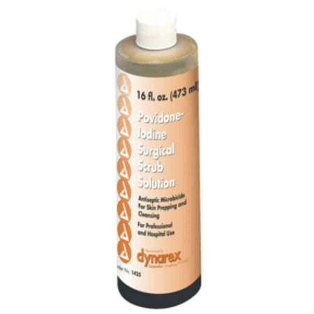 Dynarex Povidone-Iodine Surgical Scrub Solution 16 oz - 616784142524