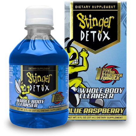 Stinger Detox Whole Body Cleanser 1 Hour Extra Strength Drink – Blue Raspberry – 8 FL OZ - 616833275265