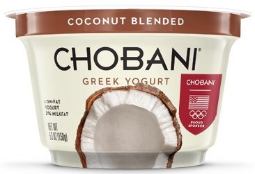  Chobani, Nonfat Greek Yogurt, 5.3 oz (Coconut 2% Blend)  - 616913137483