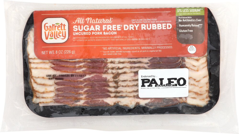 Sugar Free Dry Rubbed Uncured Pork Bacon - 616973711159