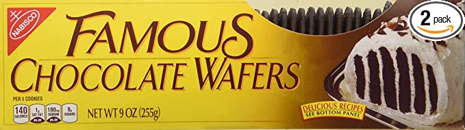  Nabisco, Famous Chocolate Wafers, 9oz Container (Pack of 2)  - 616983462935