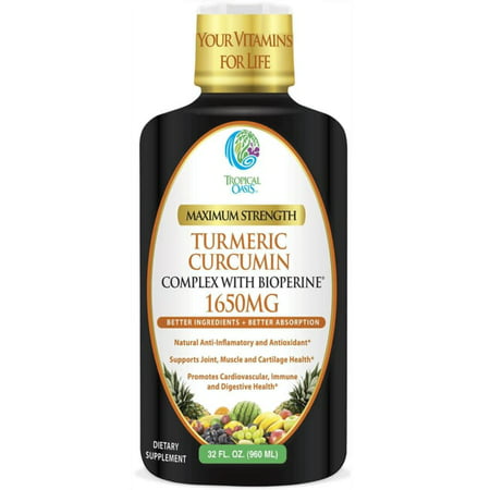 Tropical Oasis Maximum Strength Turmeric Curcumin Complex with Bioperine - 617279231303