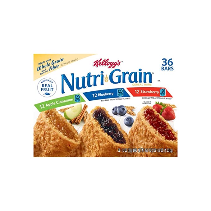 Kellogg's Nutri Grain Variety Pack (1.3oz, 36 ct.) - 617999048694