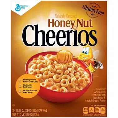 Honey Nut Cheerios Cereal (24 oz., 2 pk.) (pack of 2) - 617999049554