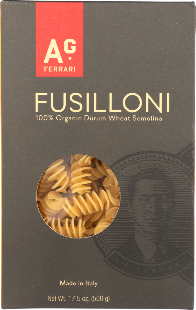 AG FERRARI: Organic Pasta Fusilloni, 17.5 oz - 0618191151021
