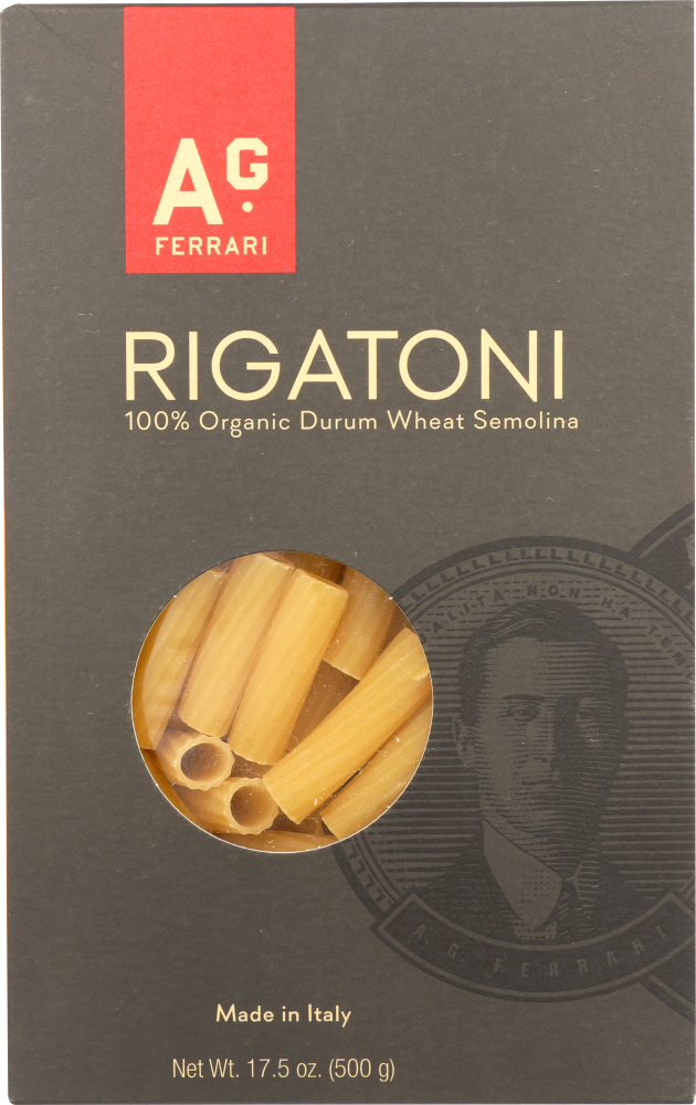 AG FERRARI: Organic Pasta Rigatoni, 17.5 oz - 0618191151052