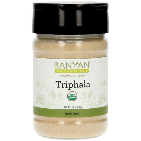 Banyan Botanicals Triphala Powder - Organic Formula of Amla, Haritaki & Bibhitaki - for Daily Detoxifying, Cleansing & Rejuvenation* - Maintains Regularity* - Spice Jar - Non-GMO S - 618192075036