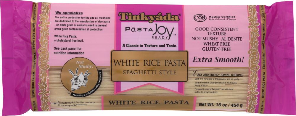 Tinkyada, Pasta Joy, Spaghetti Style White Rice Pasta - 621683520151