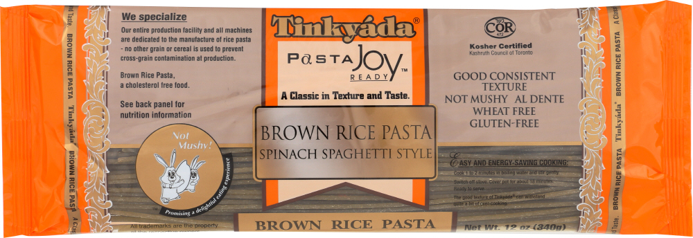 Tinkyada Brown Rice Pasta - Spaghetti Spanish - Case Of 12 - 12 Oz - 621683620158