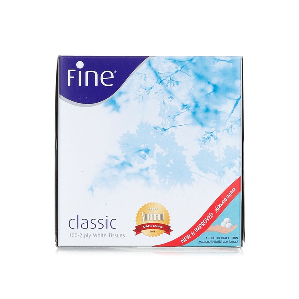 Fine facial 2ply tissues with lotion 100 sheets - Waitrose UAE & Partners - 6251001210088