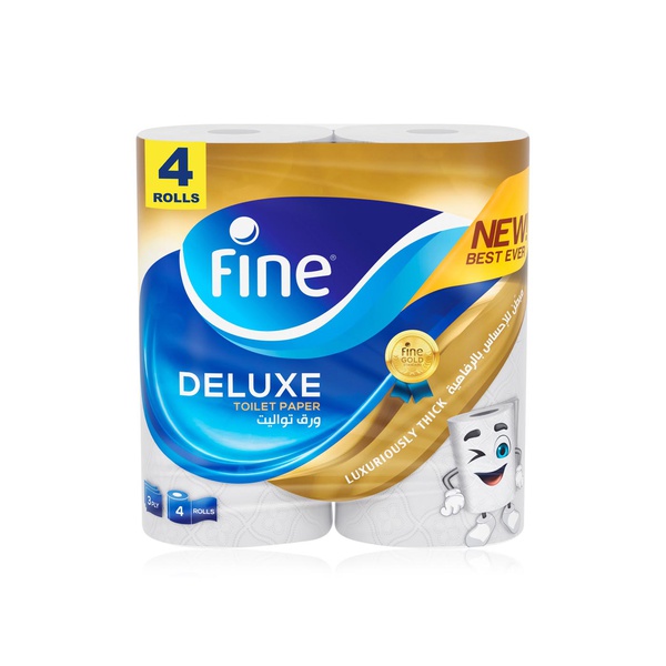 Fine Deluxe Toilet Paper 3-ply 4 rolls - Waitrose UAE & Partners - 6251001310405