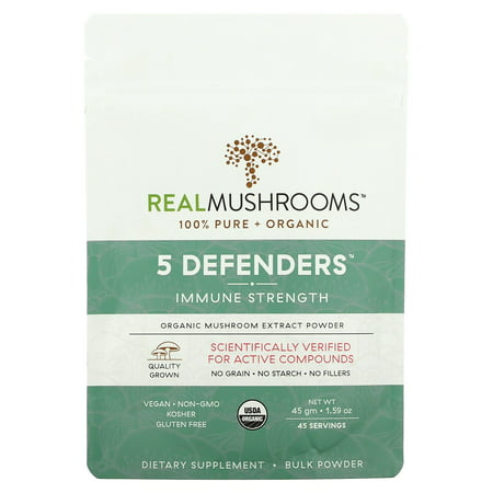 Organic 5 Defenders Immune Strength 1.59 oz (45 g) Real Mushrooms - 627843438700