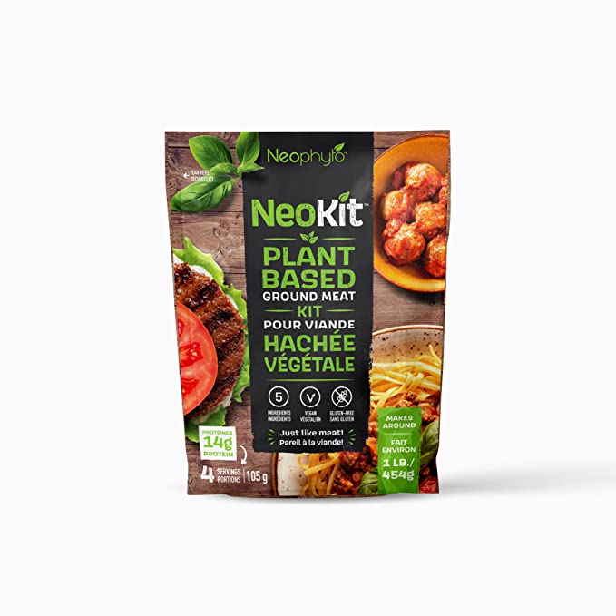  Plant Based Ground Meat Kit (Neokit Original) | Plant based, vegan, vegetarian, versatile ground meat alternative ready to be seasoned | Makes 1lb per kit  - 628011869012