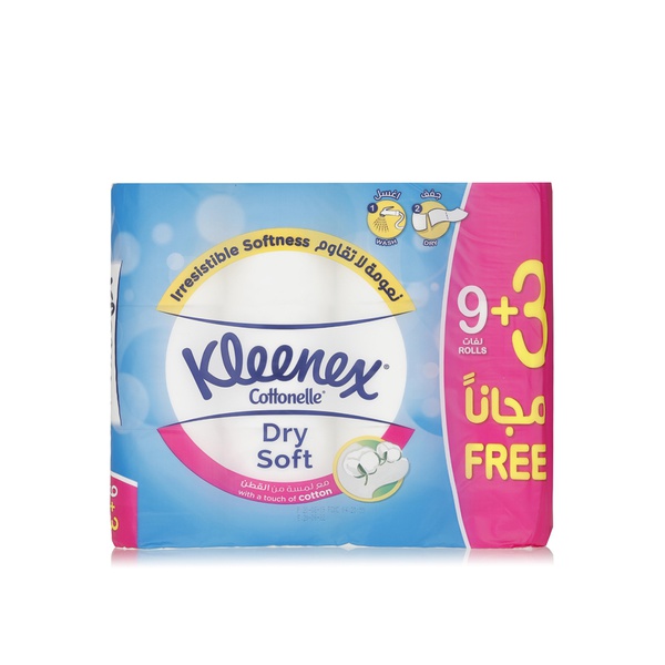 Kleenex dry soft toilet tissue 2ply 9+3pk - Waitrose UAE & Partners - 6281002400973