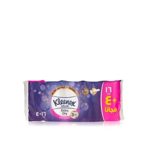 Kleenex bathroom tissue extra dry 3ply x16+4 - Waitrose UAE & Partners - 6281002508211