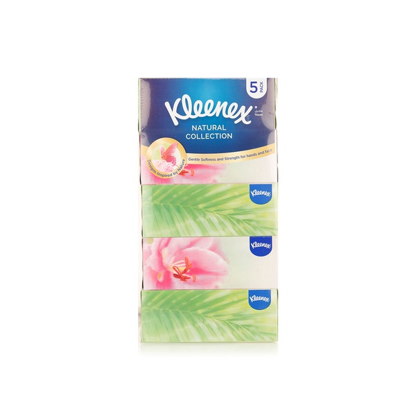 Kleenex natural facial tissue 2ply 170 sheets x5 - Waitrose UAE & Partners - 6281002508501