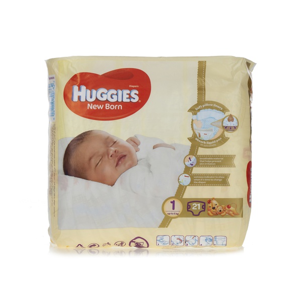 Huggies pure & natural nappies size 1 x21 - Waitrose UAE & Partners - 6281005800862