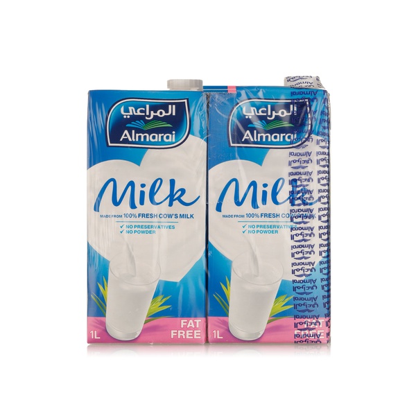 Almarai UHT milk fat free 4 x 1lt - Waitrose UAE & Partners - 6281007032414