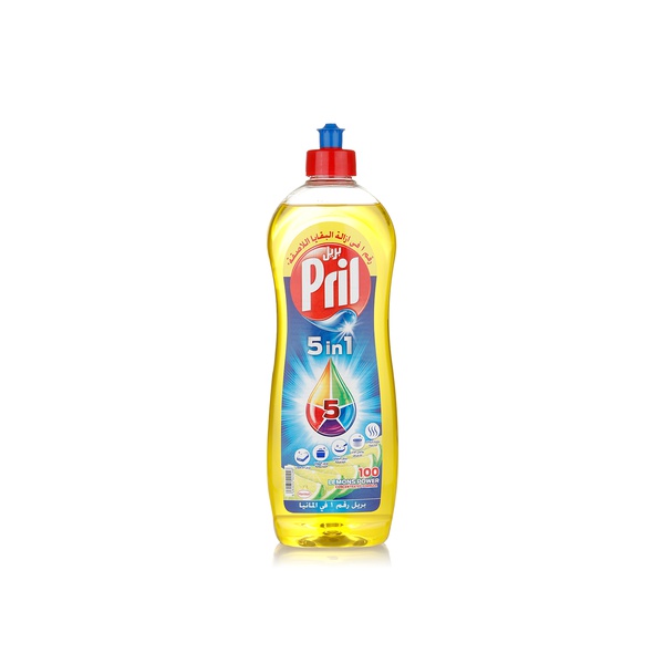Pril 5 in 1 lemon vinegar dishwashing liquid 1ltr - Waitrose UAE & Partners - 6281031021248