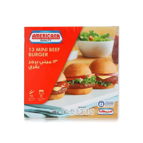 Americana mini beef burgers 400g - Waitrose UAE & Partners - 6281050113603