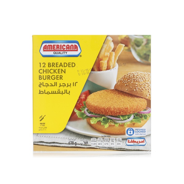 Americana breaded chicken burger 678g - Waitrose UAE & Partners - 6281050114037