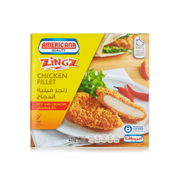 Americana hot & crunchy chicken fillet 420g - Waitrose UAE & Partners - 6281050214270