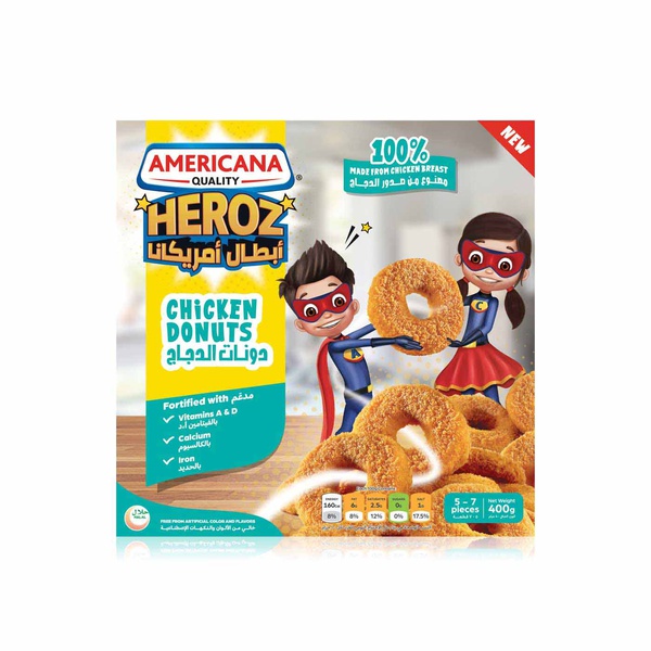 Americana Heroz frozen chicken donuts 400g - Waitrose UAE & Partners - 6281050826534