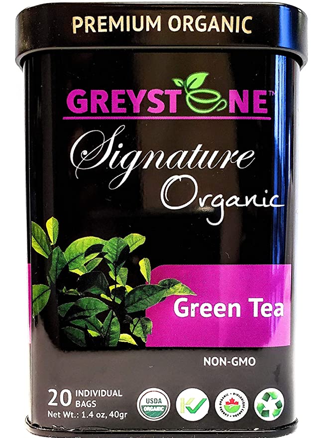  Premium Organic Green Tea - Superfood Tea Tin - Keto/Paleo Diet Compatible - Kosher - Non-Gmo - Pure Herbs No added Scents or Flavors  - 628451859253