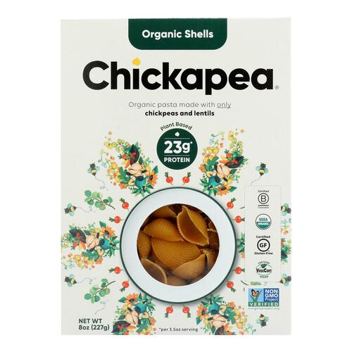 Organic Chickpeas And Lentils Pasta, Shells - 628451868057