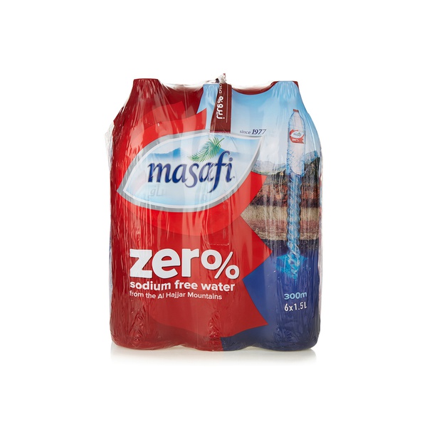 Masafi water zero sodium 1.5ltr x6 - Waitrose UAE & Partners - 6291001014668