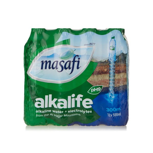 Masafi alkalife water 500ml x12 - Waitrose UAE & Partners - 6291001014811