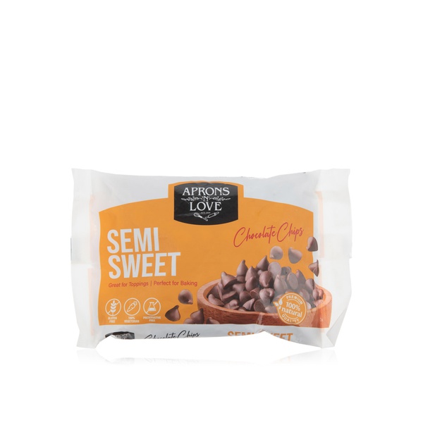 Aprons N Love semi sweet dark chocolate chips 200g - Waitrose UAE & Partners - 6291011060358