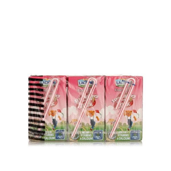 Lacnor Essentials milk strawberry 6 x 125 ml - Waitrose UAE & Partners - 6291016003336