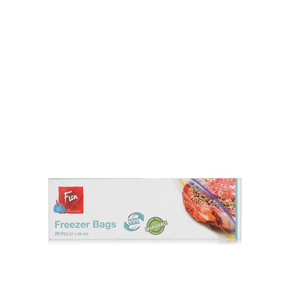 Fun freezer bags with zips x20 - Waitrose UAE & Partners - 6291033009069