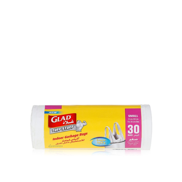 Glad indoor small garbage bags 51x39.5cm 20ltr x30 - Waitrose UAE & Partners - 6291105650007