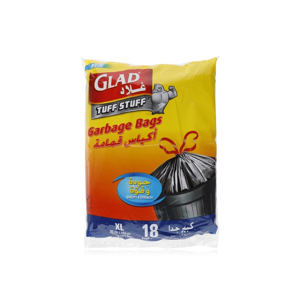 Glad drawstring XL garbage bags 80x104 cm 170ltr x18 - Waitrose UAE & Partners - 6291105650052