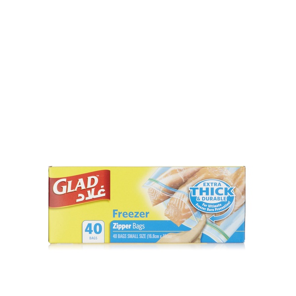 Glad zipper freezer bags x40 - Waitrose UAE & Partners - 6291105650090