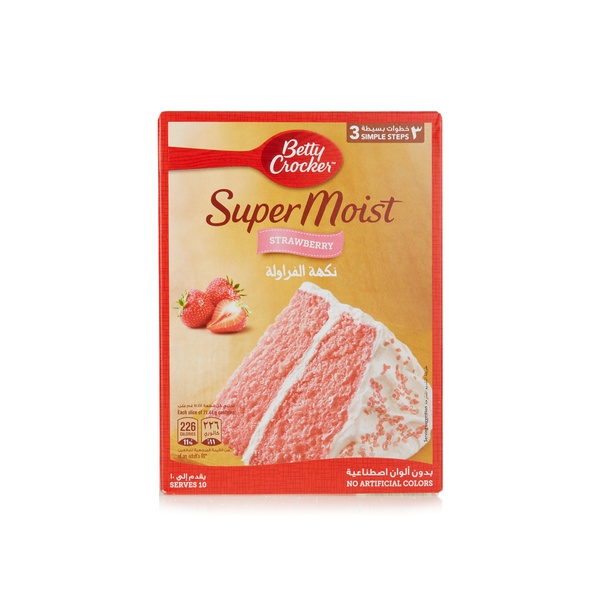 Betty Crocker super moist strawberry cake mix 400g - Waitrose UAE & Partners - 6291105690904