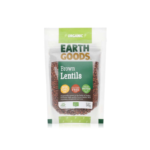 Earth Goods organic brown lentils 340g - Waitrose UAE & Partners - 6291107558417
